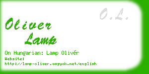 oliver lamp business card