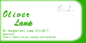 oliver lamp business card
